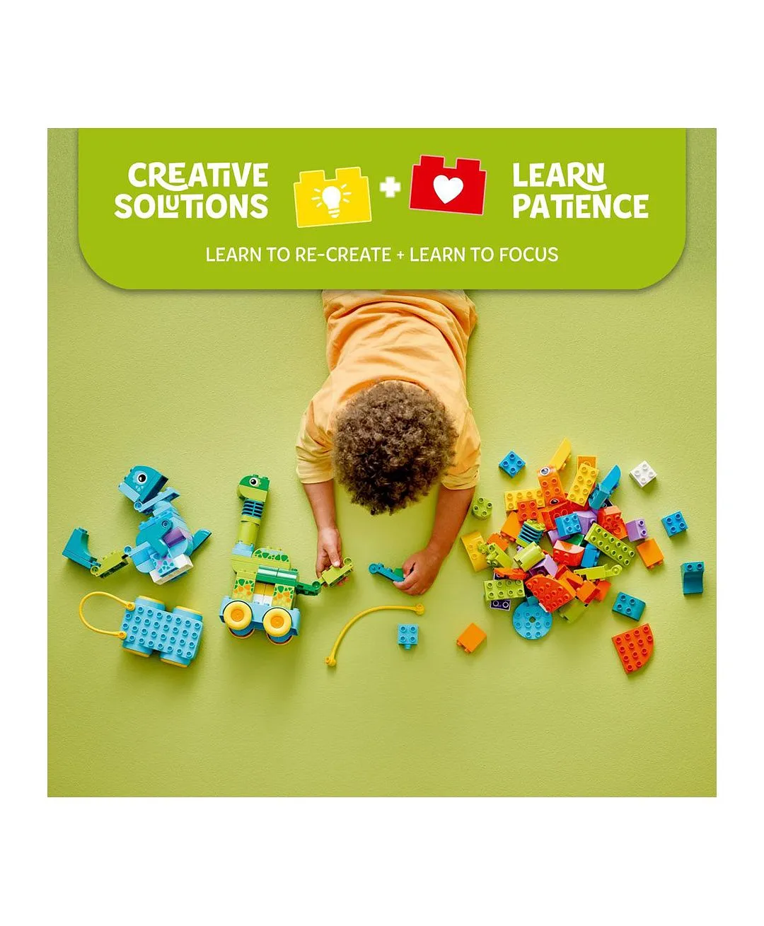 لعبة ديناصورات على عجلات 3 في 1 من ليغو® DUPLO® Town للأطفال للتعلّم من خلال اللعب مع 6 نماذج 10451 - 108 قطعة - الصورة 4