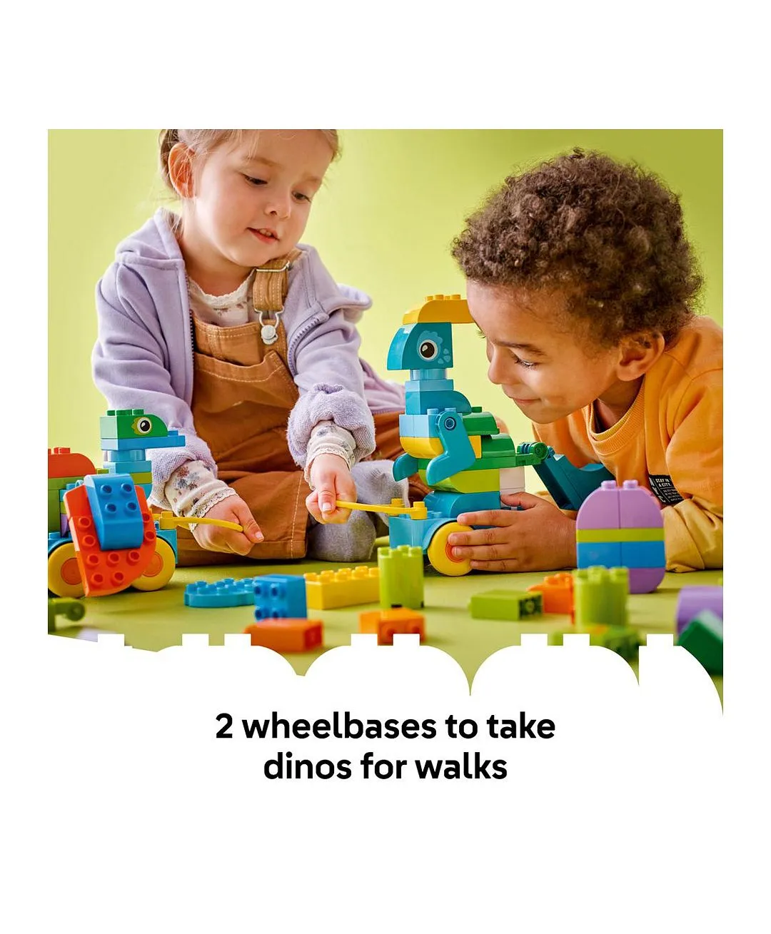 لعبة ديناصورات على عجلات 3 في 1 من ليغو® DUPLO® Town للأطفال للتعلّم من خلال اللعب مع 6 نماذج 10451 - 108 قطعة - الصورة 7