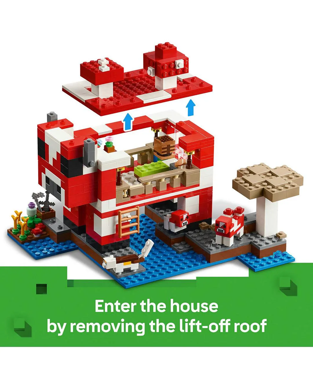 لعبة مجموعة هواة ألعاب الجزر منزل الموشروم من ليغو® Minecraft® للأطفال في حقول الموشروم 21270 - 500 قطعة - الصورة 4