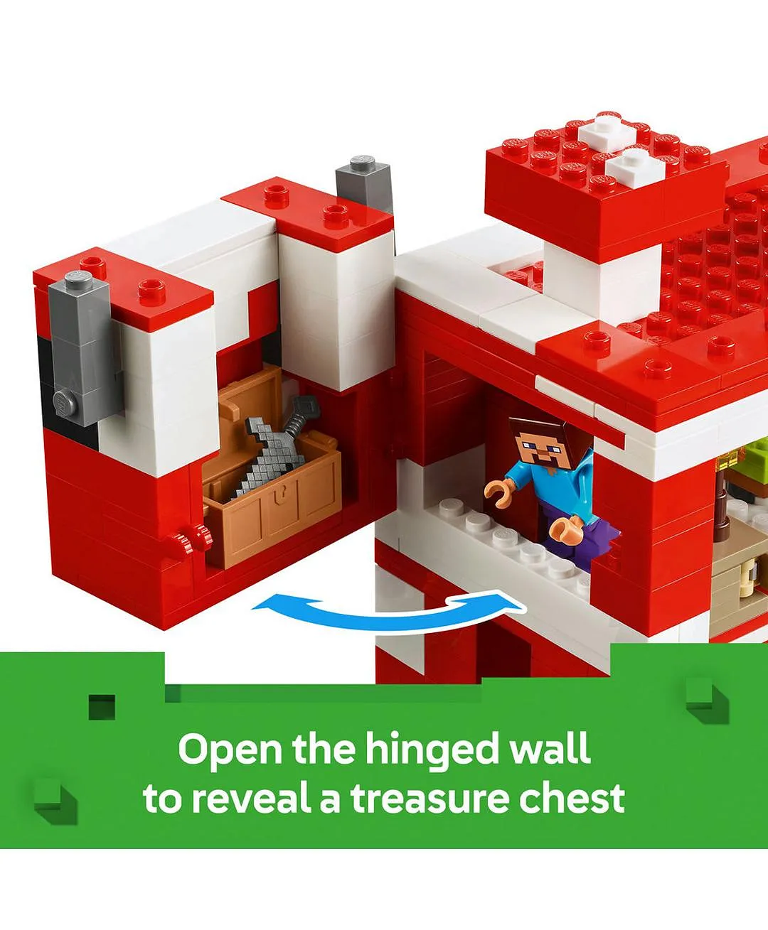 لعبة مجموعة هواة ألعاب الجزر منزل الموشروم من ليغو® Minecraft® للأطفال في حقول الموشروم 21270 - 500 قطعة - الصورة 5