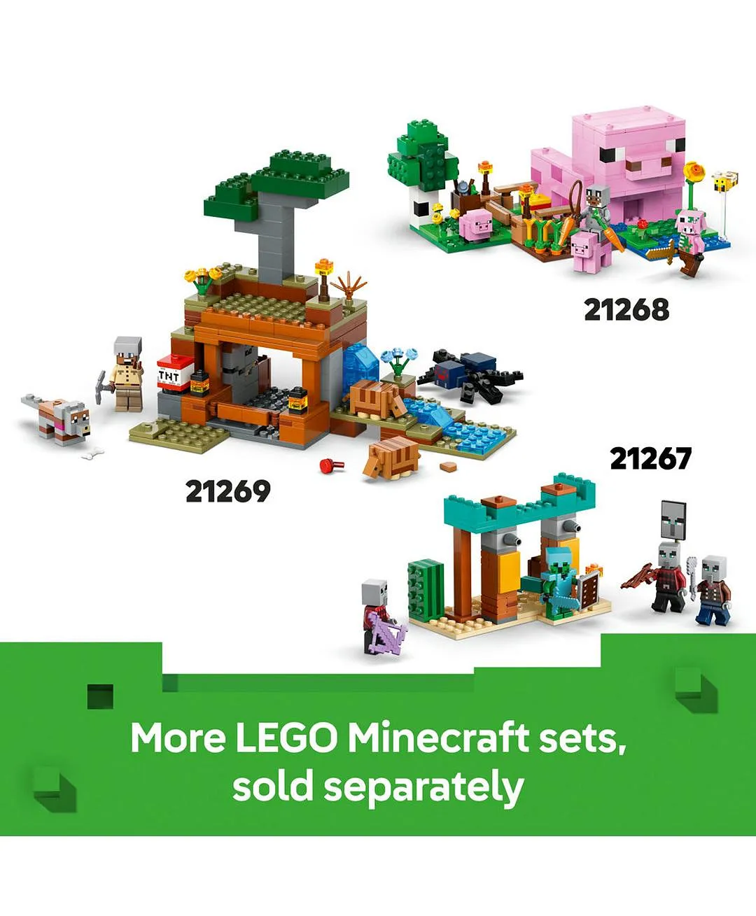 لعبة مجموعة هواة ألعاب الجزر منزل الموشروم من ليغو® Minecraft® للأطفال في حقول الموشروم 21270 - 500 قطعة - الصورة 8