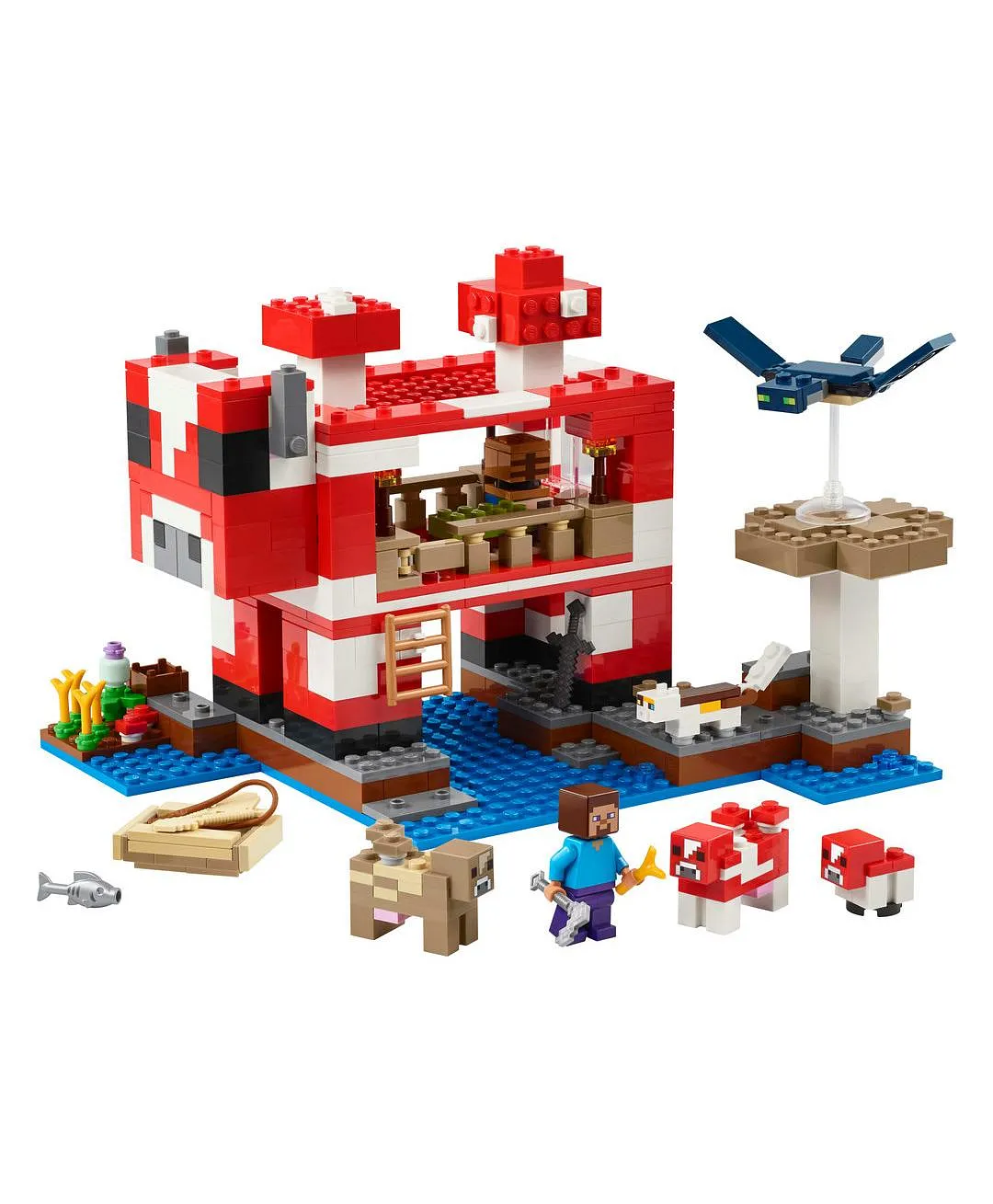 لعبة مجموعة هواة ألعاب الجزر منزل الموشروم من ليغو® Minecraft® للأطفال في حقول الموشروم 21270 - 500 قطعة - الصورة 9