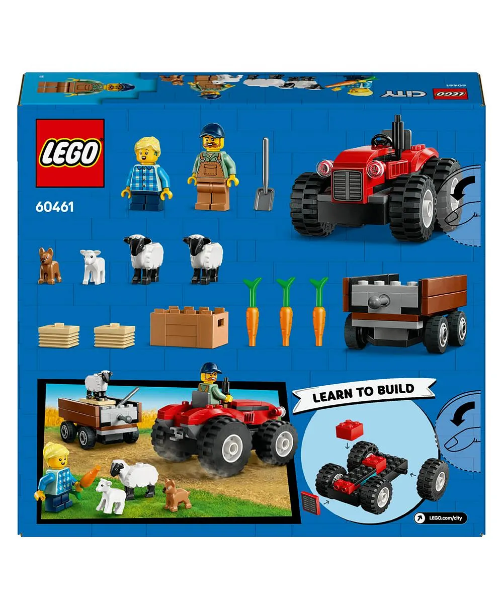لعبة جرّار المزرعة الأحمر مع مقطورة وخراف من ليغو® سيتي، مجموعة لعب للأطفال بعمر 4 سنوات وأكثر 60461 - 116 قطعة - الصورة 11