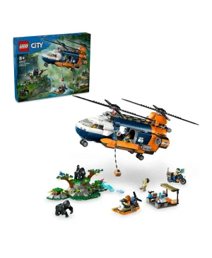 مجموعة مروحية مستكشف الأدغال في معسكر القاعدة 60437 من LEGO® City