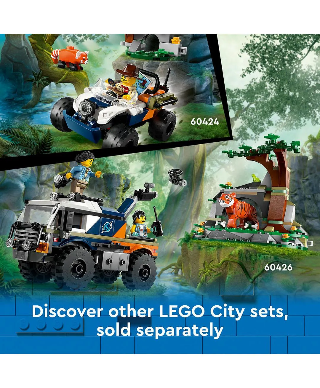 مجموعة مروحية مستكشف الأدغال في معسكر القاعدة 60437 من LEGO® City - الصورة 8