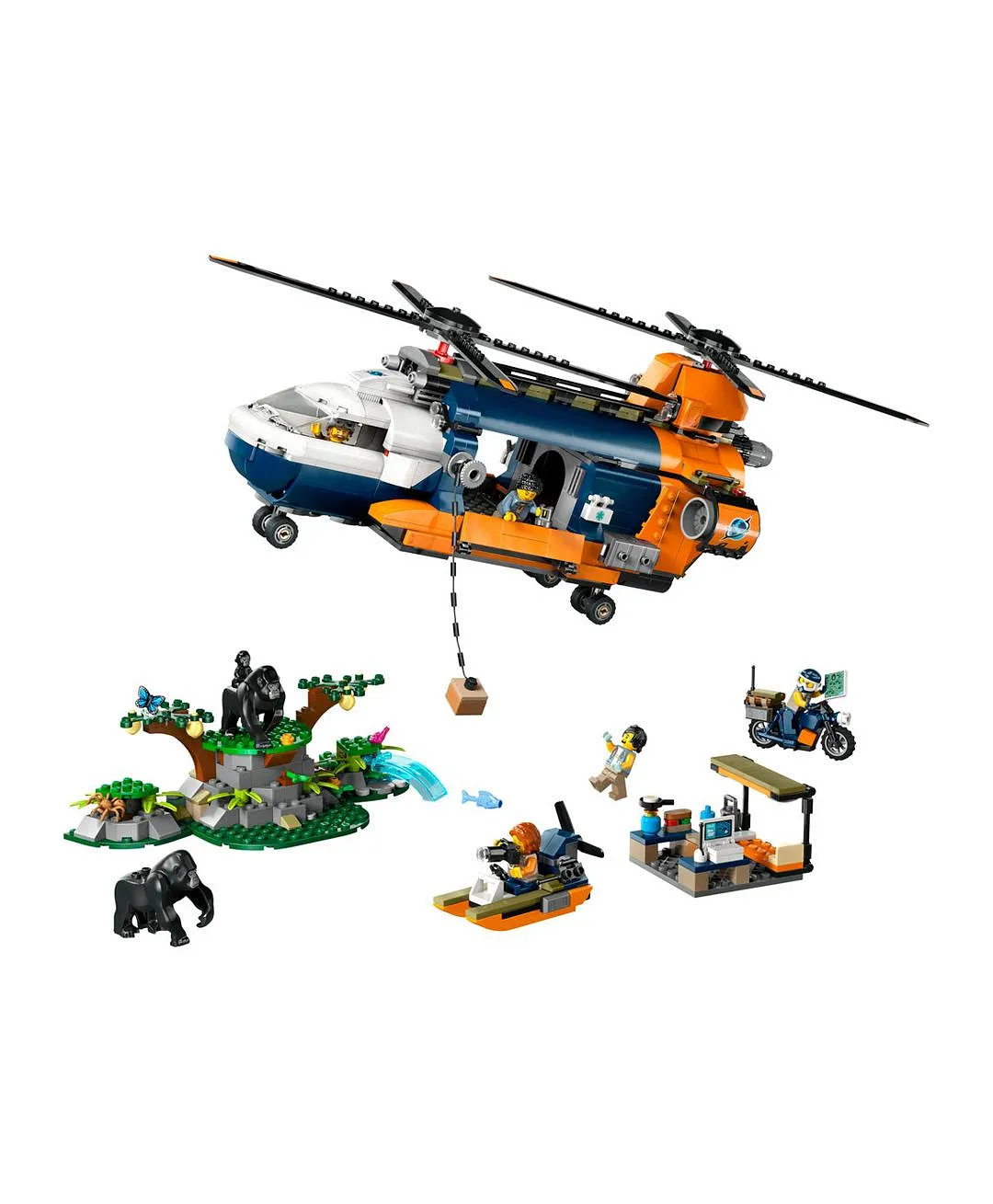 مجموعة مروحية مستكشف الأدغال في معسكر القاعدة 60437 من LEGO® City - الصورة 9