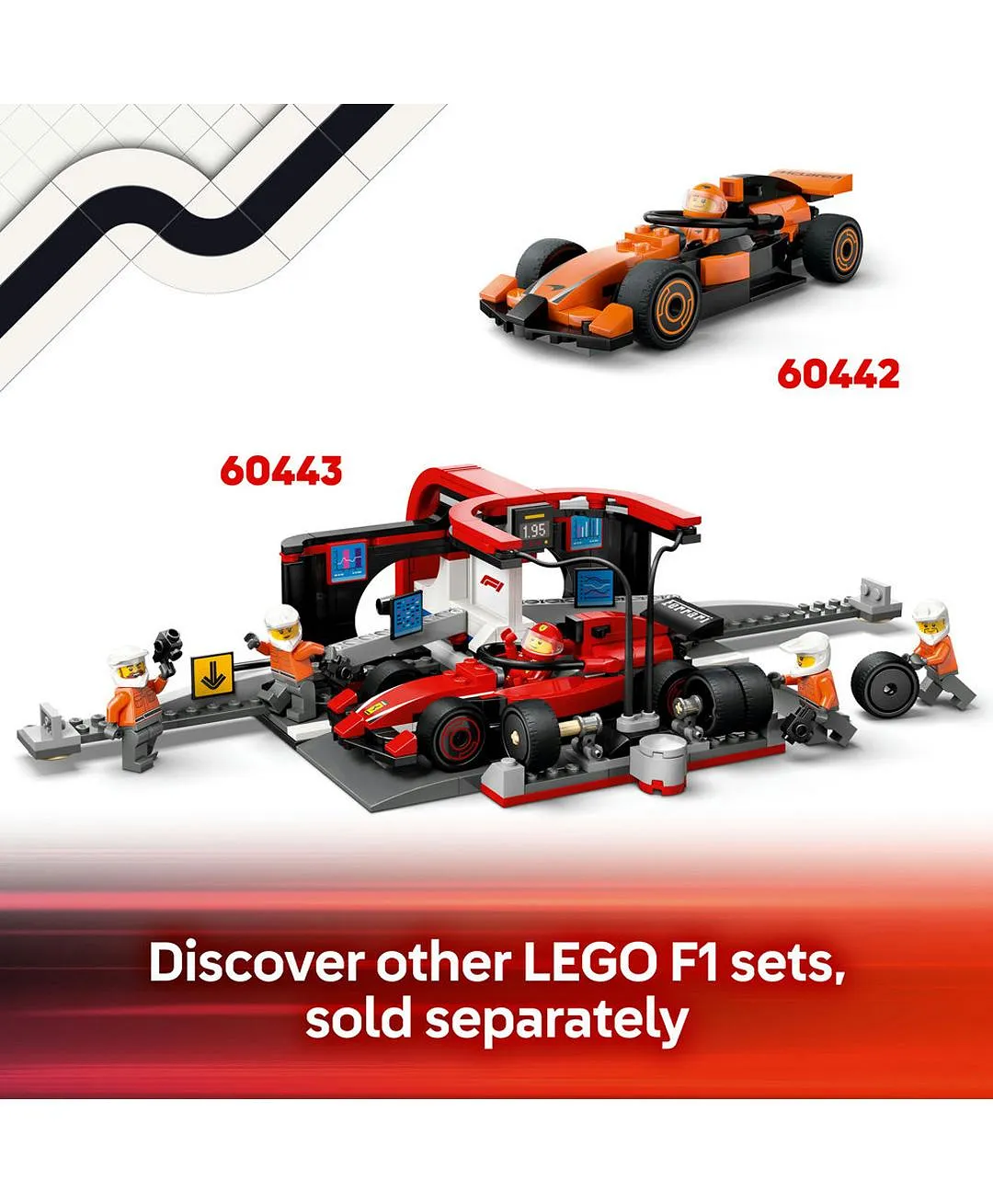 مجموعة لعب ناقل سيارات السباق شاحنة F1® مع سيارات F1®: RB20 وAMR24 من ليغو® سيتي 60445 - 1086 قطعة - الصورة 8