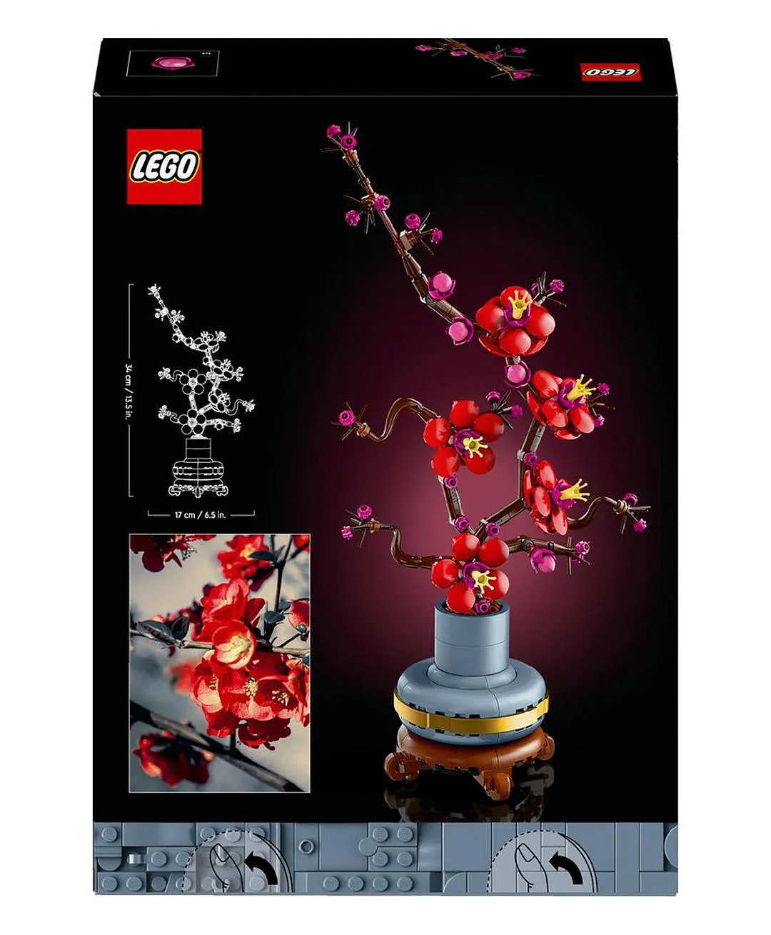 مجموعة عرض ديكور الزهور زهر البرقوق 10369 من LEGO® Botanicals - الصورة 3