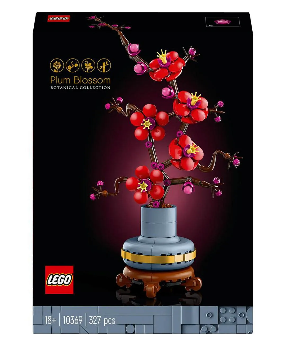 مجموعة عرض ديكور الزهور زهر البرقوق 10369 من LEGO® Botanicals - الصورة 11