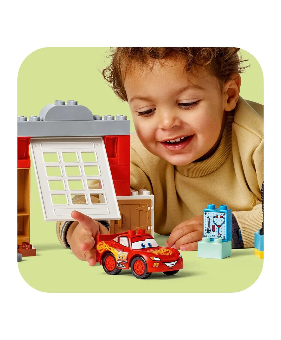 لعبة الأطفال القابلة للبناء زيارة برق بنزين لمرآب دوك 10456 من ليغو® DUPLO® Disney and Pixar Cars - 35 قطعة - الصورة 4