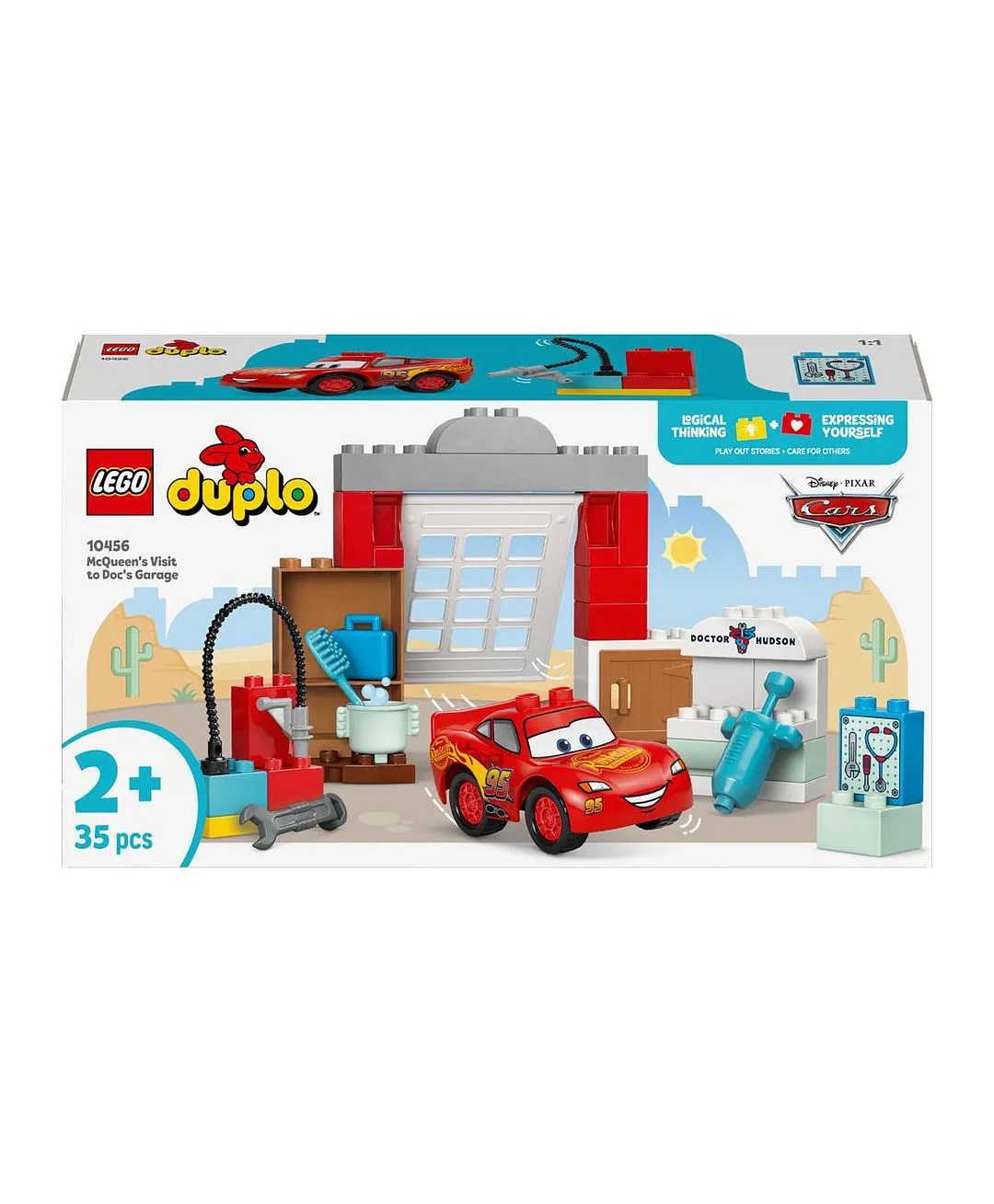 لعبة الأطفال القابلة للبناء زيارة برق بنزين لمرآب دوك 10456 من ليغو® DUPLO® Disney and Pixar Cars - 35 قطعة - الصورة 10