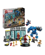 مختبر الرجل الحديدي: قاعة الدروع 76315 من ليغو® مارفل، مجموعة بناء البطل الخارق مع شخصيات صغيرة - 384 قطعة