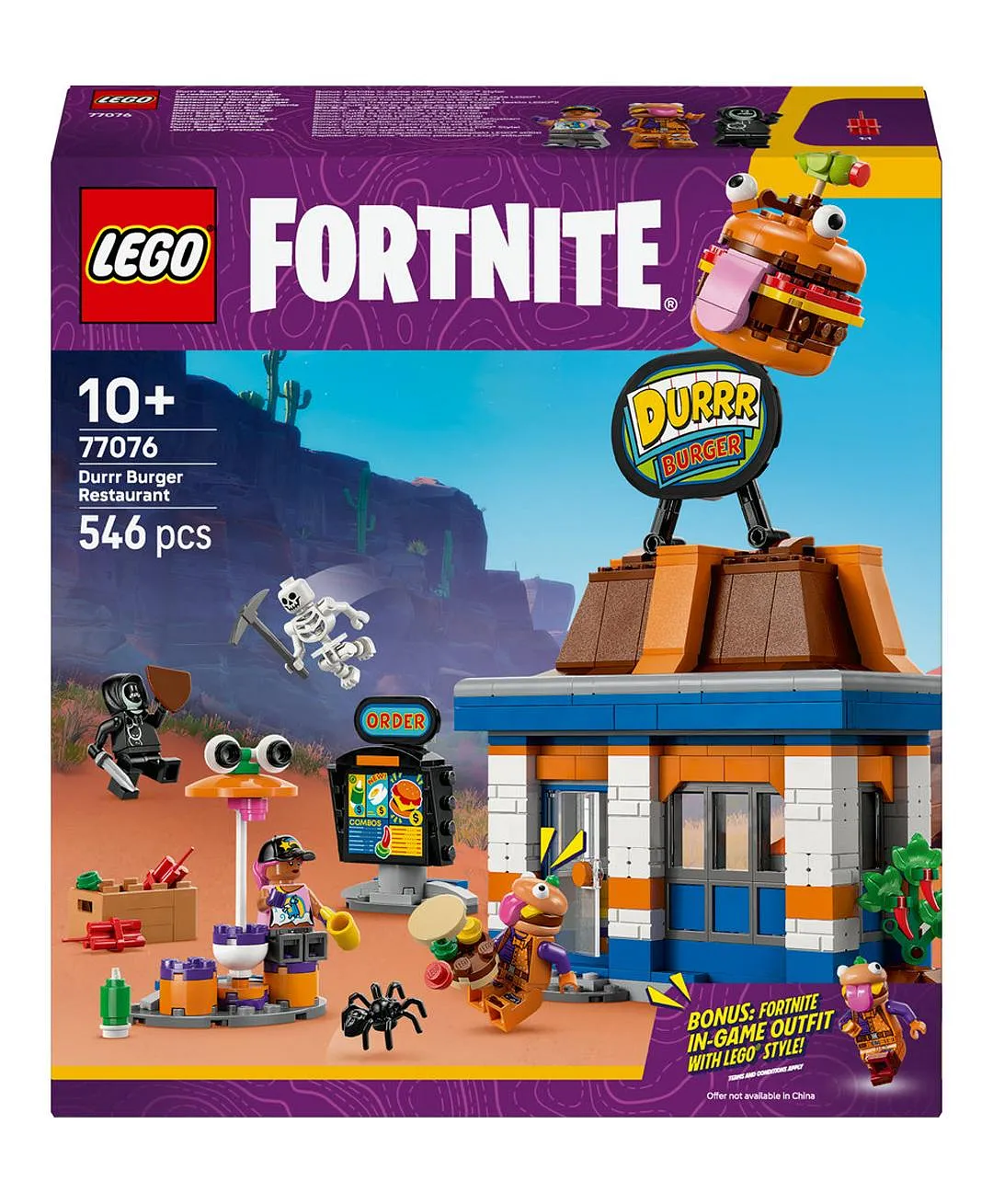 لعبة مستوحاة من لعبة الفيديو للأطفال مطعم در برغر 77076 من ليغو® Fortnite® - 546 قطعة - الصورة 10