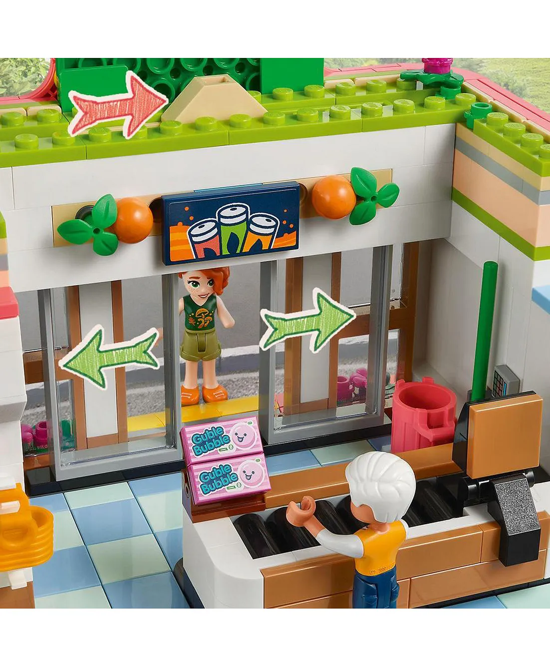 مجموعة لعبة بناء متجر البقالة العضوية 41729 من LEGO® Friends (830 قطعة) - الصورة 6