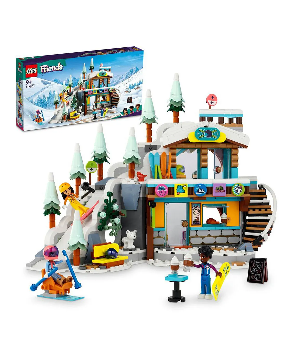 مجموعة لعبة بناء منحدر التزلج والمقهى في العطلة 41756 من LEGO® Friends (980 قطعة)