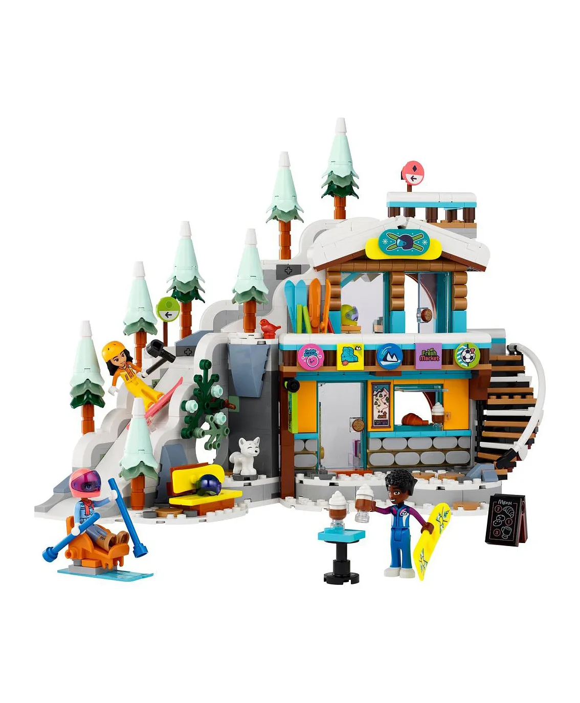 مجموعة لعبة بناء منحدر التزلج والمقهى في العطلة 41756 من LEGO® Friends (980 قطعة) - الصورة 3