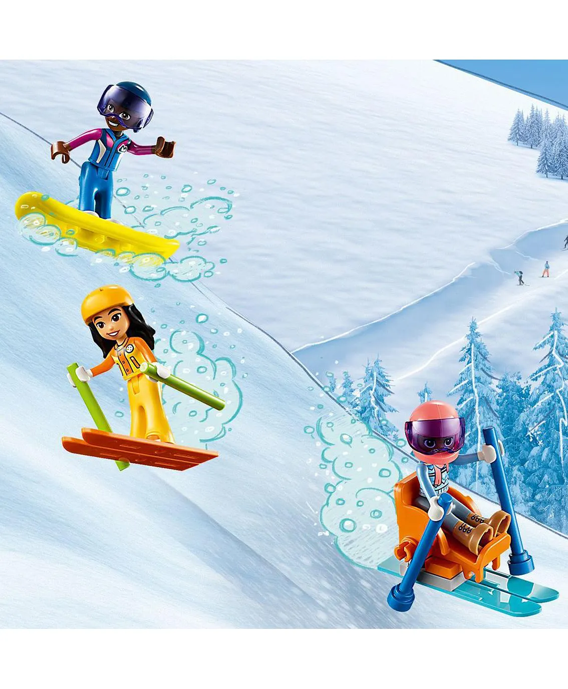 مجموعة لعبة بناء منحدر التزلج والمقهى في العطلة 41756 من LEGO® Friends (980 قطعة) - الصورة 9