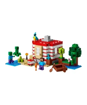 لعبة بناء قابلة للتجميع بطابع لعبة الفيديو منزل الديناميت بالأدغال من ليغو® Minecraft®‎، هدية لهواة الألعاب المبدعين 21275 - 287 قطعة