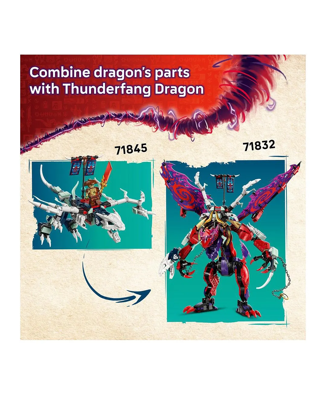 مجموعة بناء معركة تنين لعبة النينجا آلي لويد النفاث من LEGO® NINJAGO® مع 5 شخصيات صغيرة 71845 - 1112 قطعة - الصورة 5