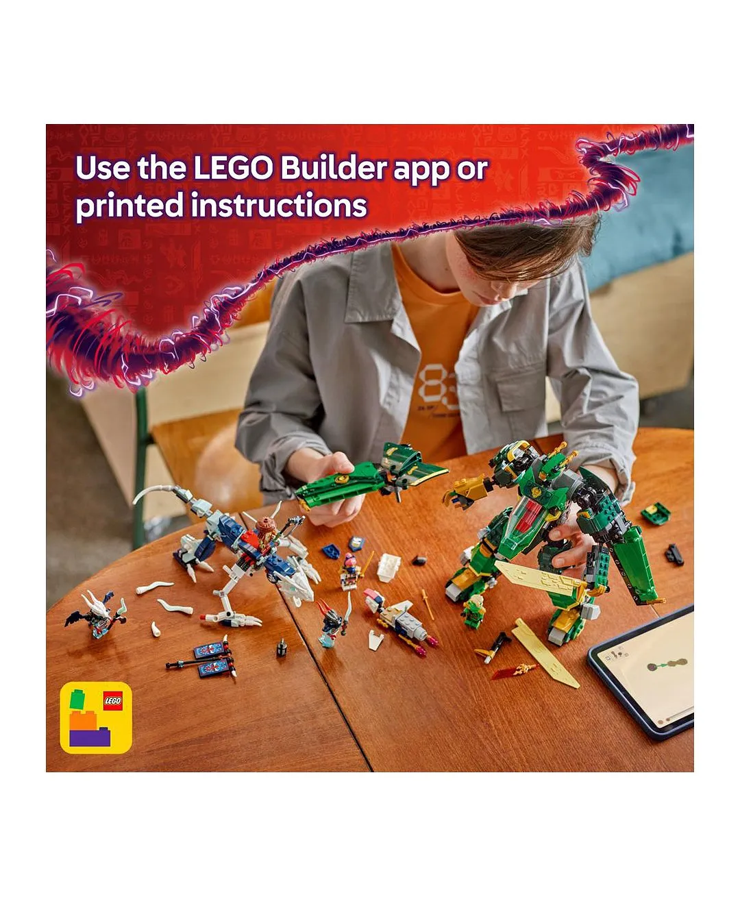 مجموعة بناء معركة تنين لعبة النينجا آلي لويد النفاث من LEGO® NINJAGO® مع 5 شخصيات صغيرة 71845 - 1112 قطعة - الصورة 7