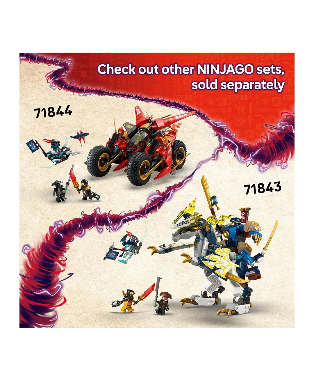 مجموعة بناء معركة تنين لعبة النينجا آلي لويد النفاث من LEGO® NINJAGO® مع 5 شخصيات صغيرة 71845 - 1112 قطعة - الصورة 8
