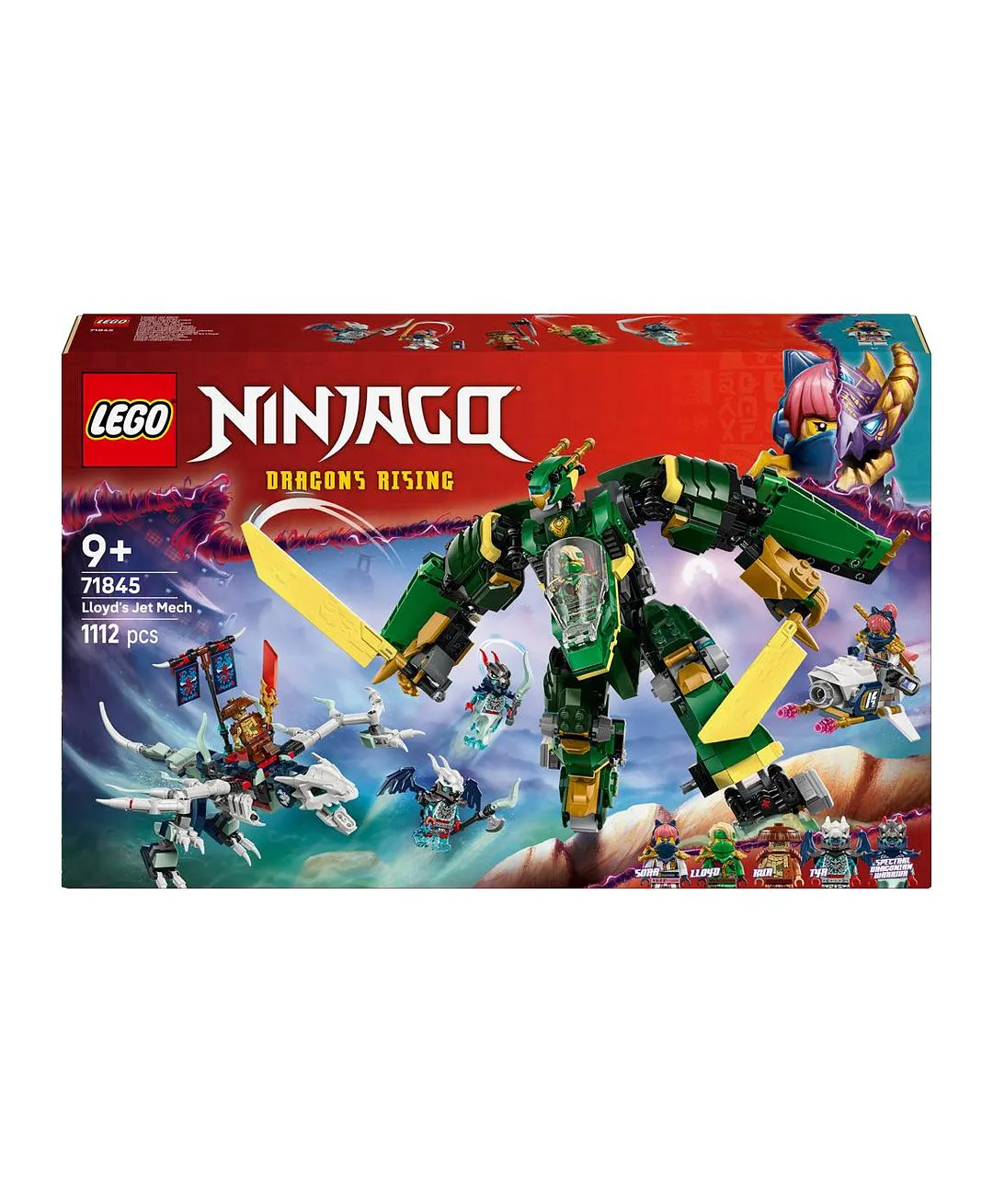 مجموعة بناء معركة تنين لعبة النينجا آلي لويد النفاث من LEGO® NINJAGO® مع 5 شخصيات صغيرة 71845 - 1112 قطعة - الصورة 10