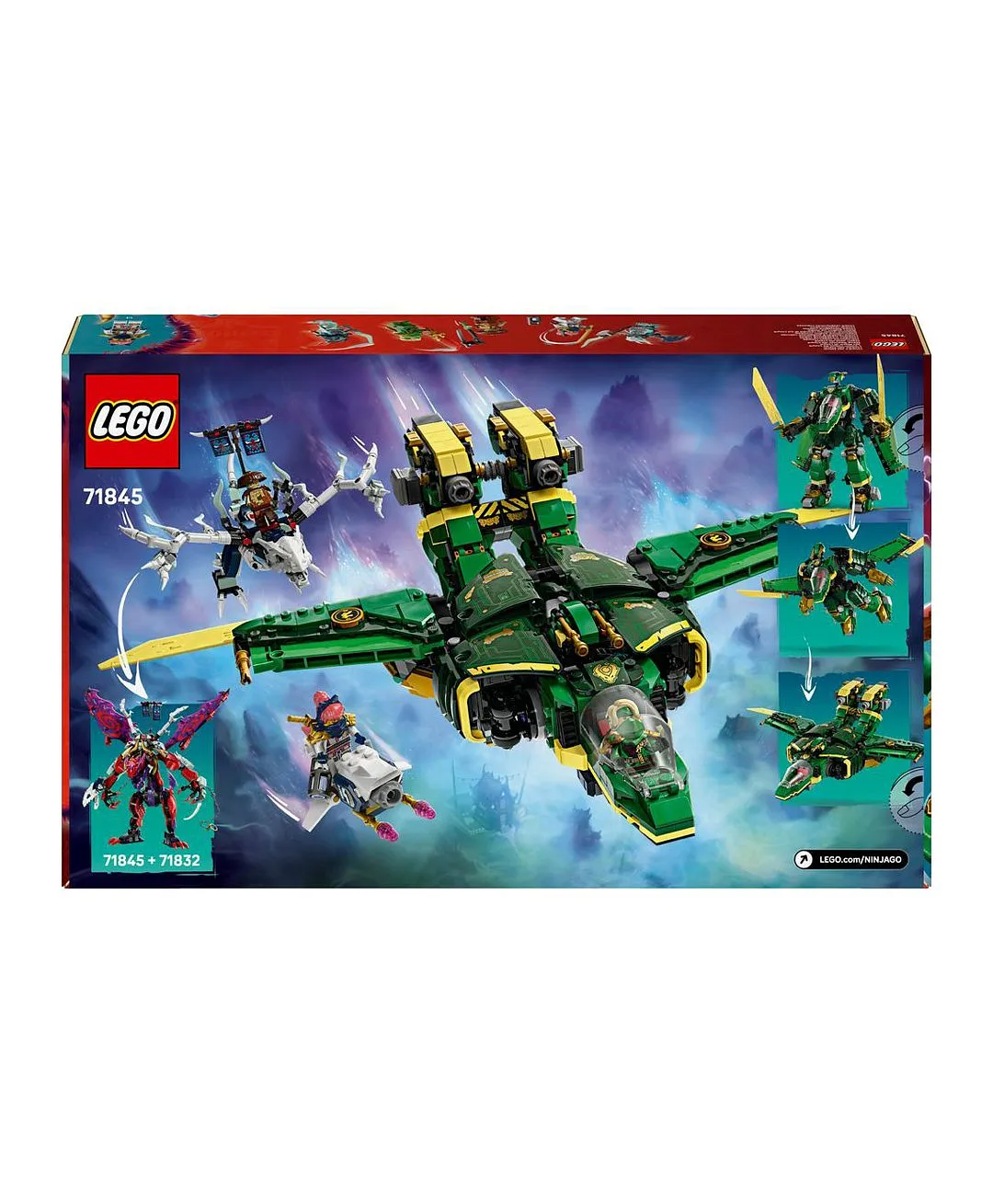 مجموعة بناء معركة تنين لعبة النينجا آلي لويد النفاث من LEGO® NINJAGO® مع 5 شخصيات صغيرة 71845 - 1112 قطعة - الصورة 11