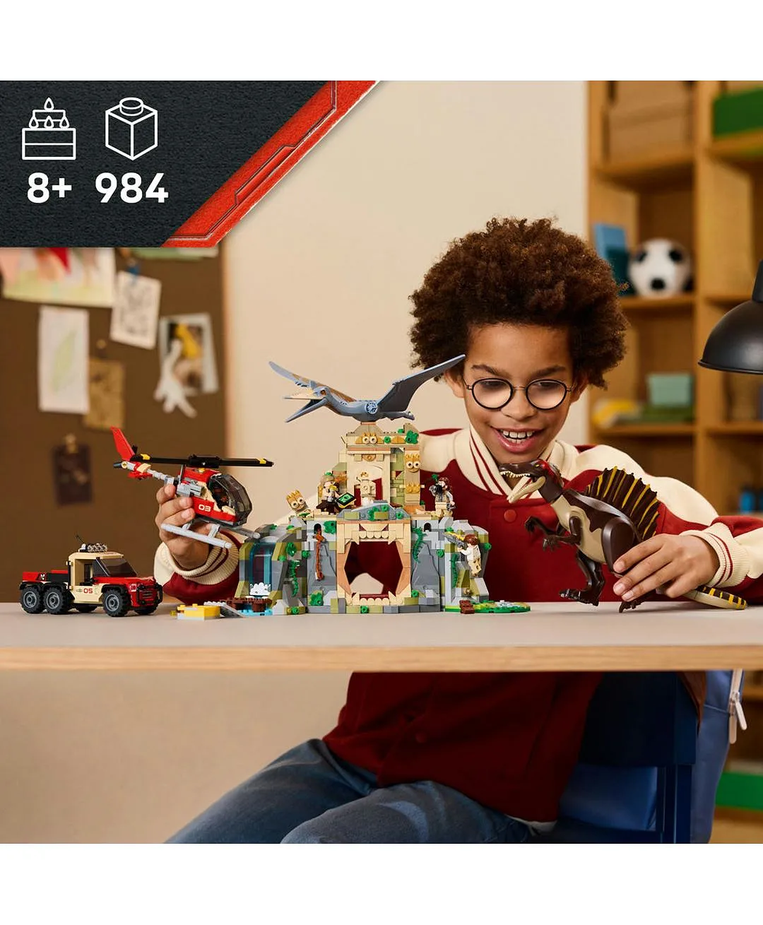 لعبة الديناصور المهمة الجوية مع سبينوصور وكويتزالكوتلس 76976 من ليغو® Jurassic World - 984 قطعة - الصورة 3