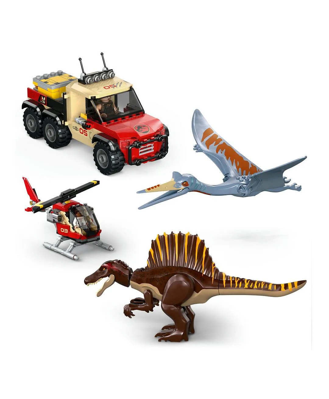 لعبة الديناصور المهمة الجوية مع سبينوصور وكويتزالكوتلس 76976 من ليغو® Jurassic World - 984 قطعة - الصورة 6