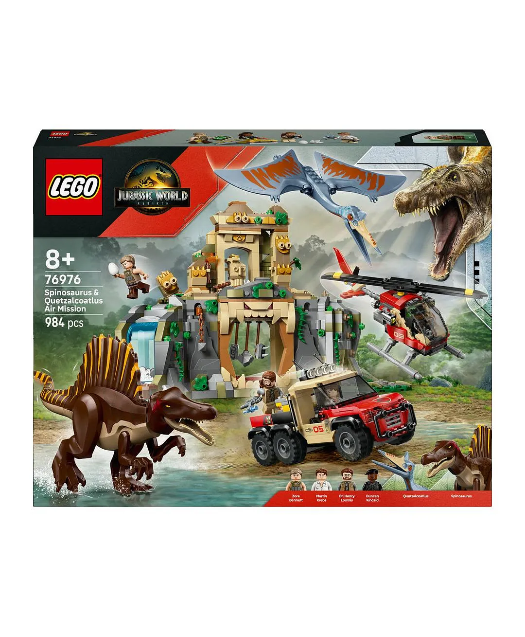لعبة الديناصور المهمة الجوية مع سبينوصور وكويتزالكوتلس 76976 من ليغو® Jurassic World - 984 قطعة - الصورة 10