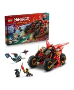 مجموعة لعبة 3 في 1 مركبة معارك النينجا من ليغو® NINJAGO®‎ مع درّاجتي نينجا، ونفاثة و6 شخصيات 71844 - 561 قطعة