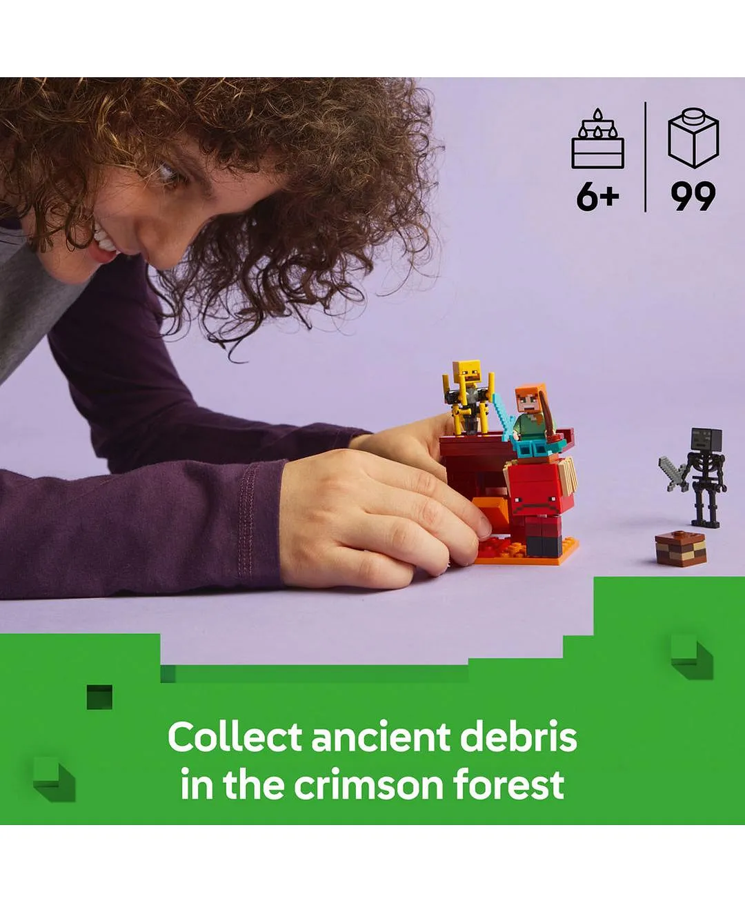 لعبة هواة الألعاب القابلة للبناء معركة حمم العالم السفلي من ليغو® Minecraft® للأطفال 21266 - 99 قطعة - الصورة 4