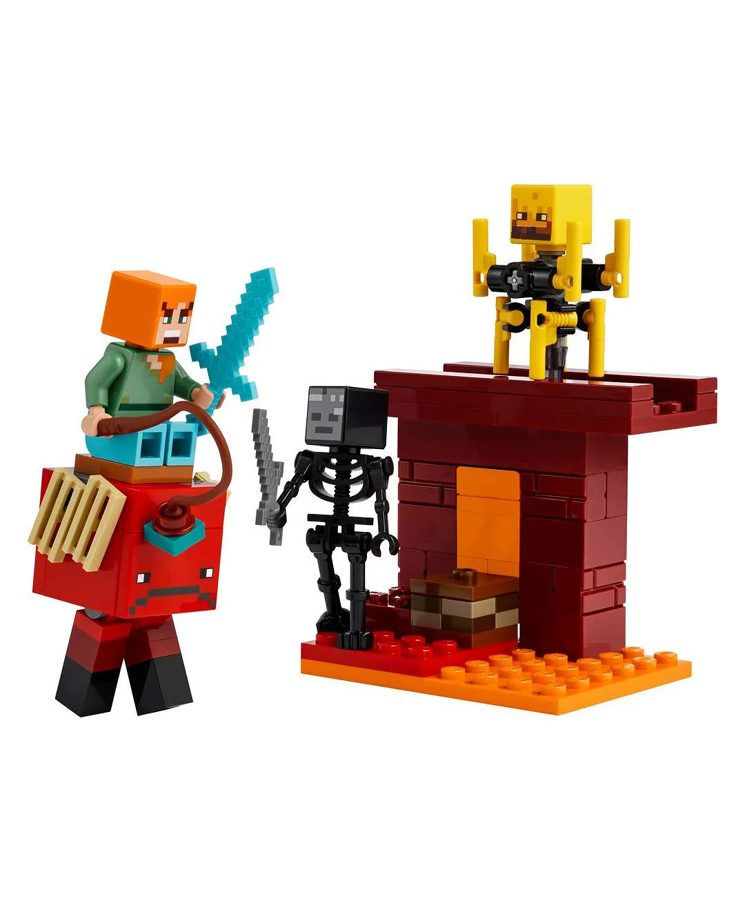 لعبة هواة الألعاب القابلة للبناء معركة حمم العالم السفلي من ليغو® Minecraft® للأطفال 21266 - 99 قطعة - الصورة 10