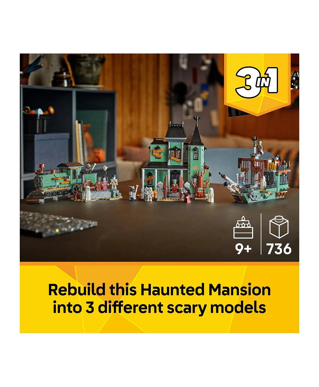 لعبة بناء القصر المسحور من ليغو® كرييتور 3 في 1 31167 - 736 قطعة - الصورة 3