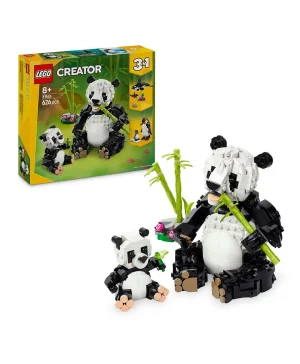 مجموعة لعب الحيوانات البرّية: عائلة الباندا من ليغو® كرييتور 3 في 1، تتحوّل إلى أوركا أو بطريق 31165 - 626 قطعة