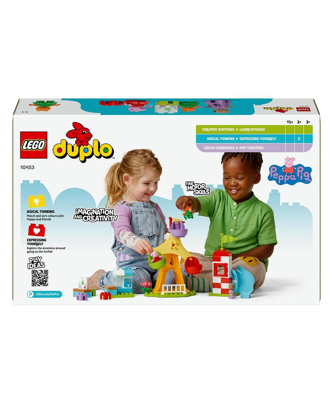 التظاهر باللعب في متنزه التسلية مهرجان المرح من ليغو® DUPLO® Peppa Pig، مجموعة بناء للأطفال 10453 - 53 قطعة - الصورة 3