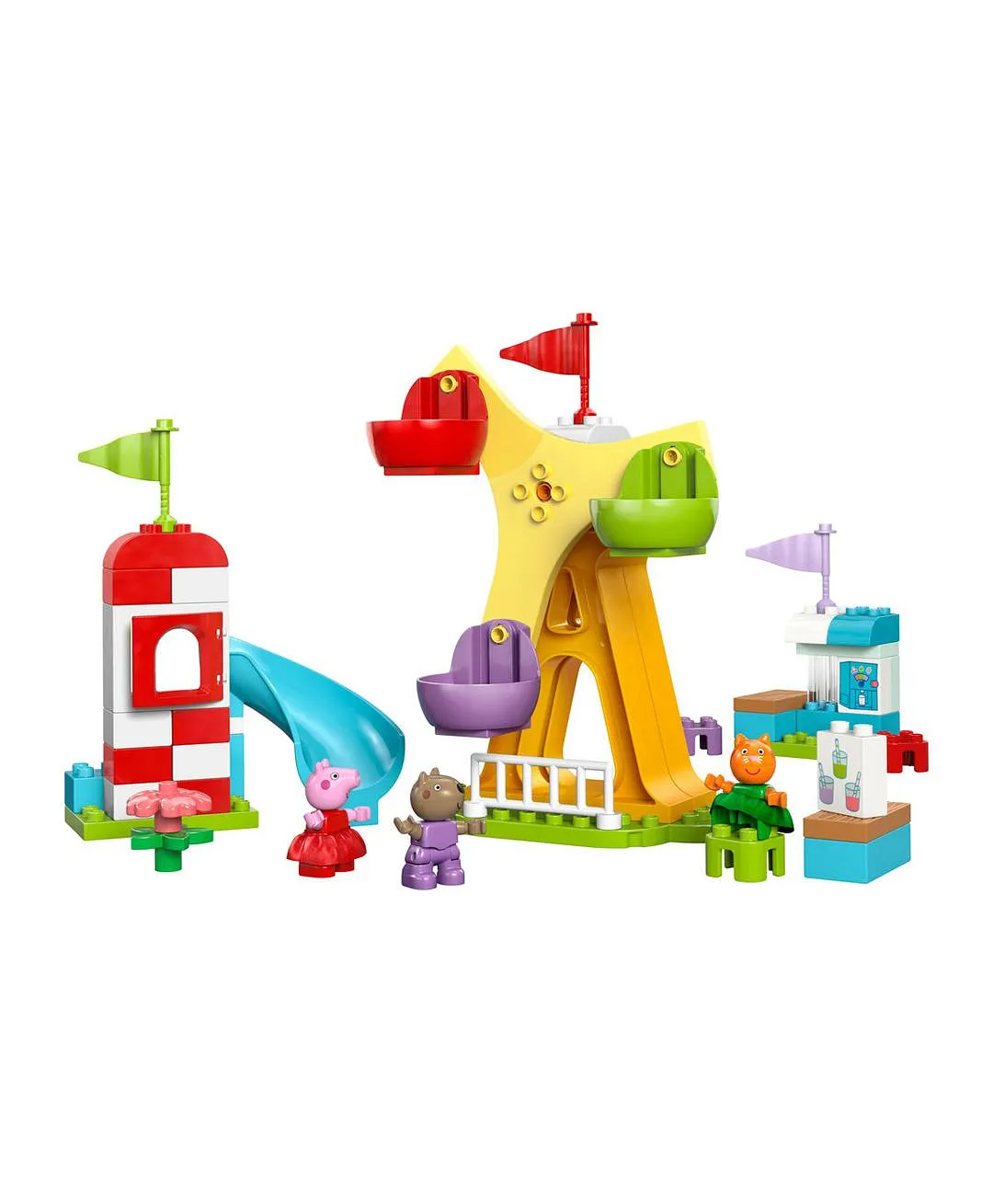 التظاهر باللعب في متنزه التسلية مهرجان المرح من ليغو® DUPLO® Peppa Pig، مجموعة بناء للأطفال 10453 - 53 قطعة - الصورة 10