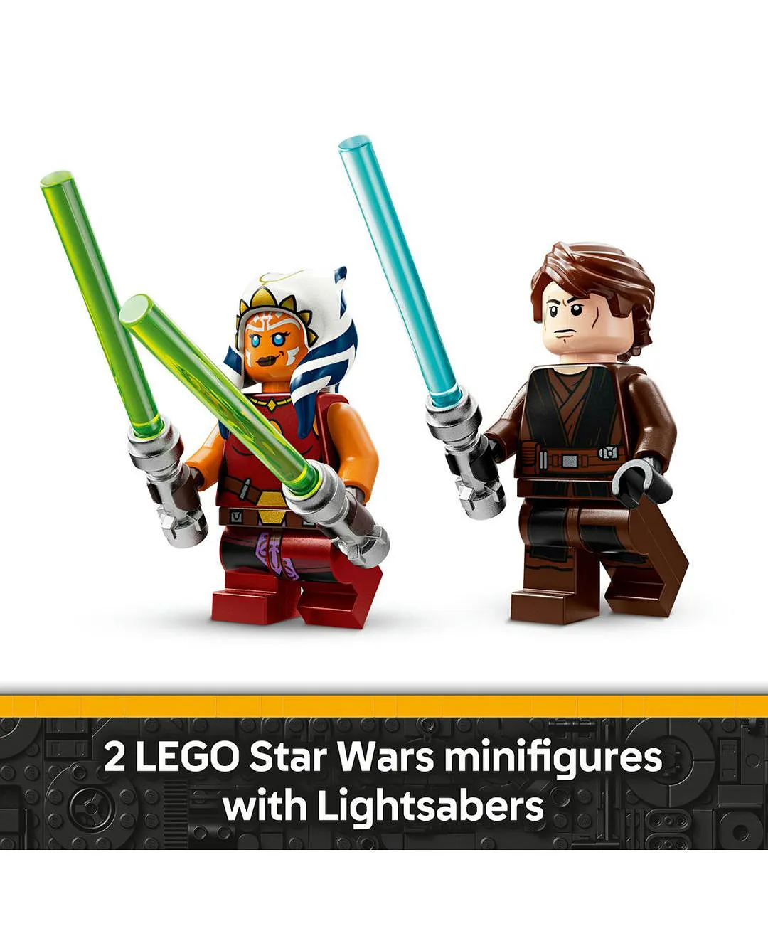 لعبة المقاتلة طائرة مطاردة الجيداي™ الخاصة بأسوكا من ليغو® Star Wars: The Clone Wars™ للأطفال 75401 - 290 قطعة - الصورة 6