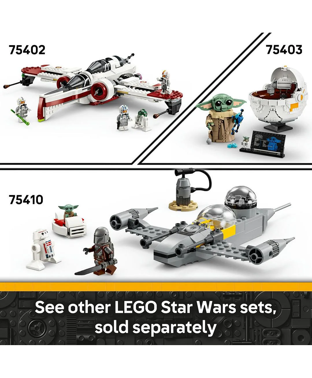 لعبة المقاتلة طائرة مطاردة الجيداي™ الخاصة بأسوكا من ليغو® Star Wars: The Clone Wars™ للأطفال 75401 - 290 قطعة - الصورة 8