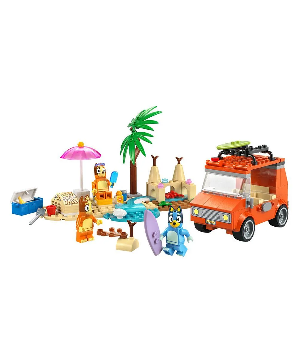 رحلة سيارة عائلة بلوي والشاطئ من ليغو® Bluey، مجموعة بناء لعبة مرحلة الروضة 11202 - 133 قطعة - الصورة 9