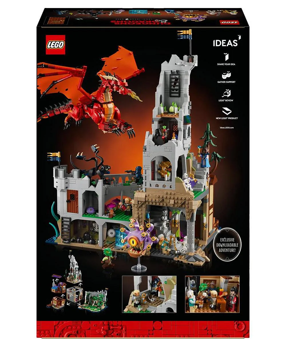 مجموعة Dungeons & Dragons: قصة التنين الأحمر من LEGO® Ideas - 3745 قطعة - الصورة 3