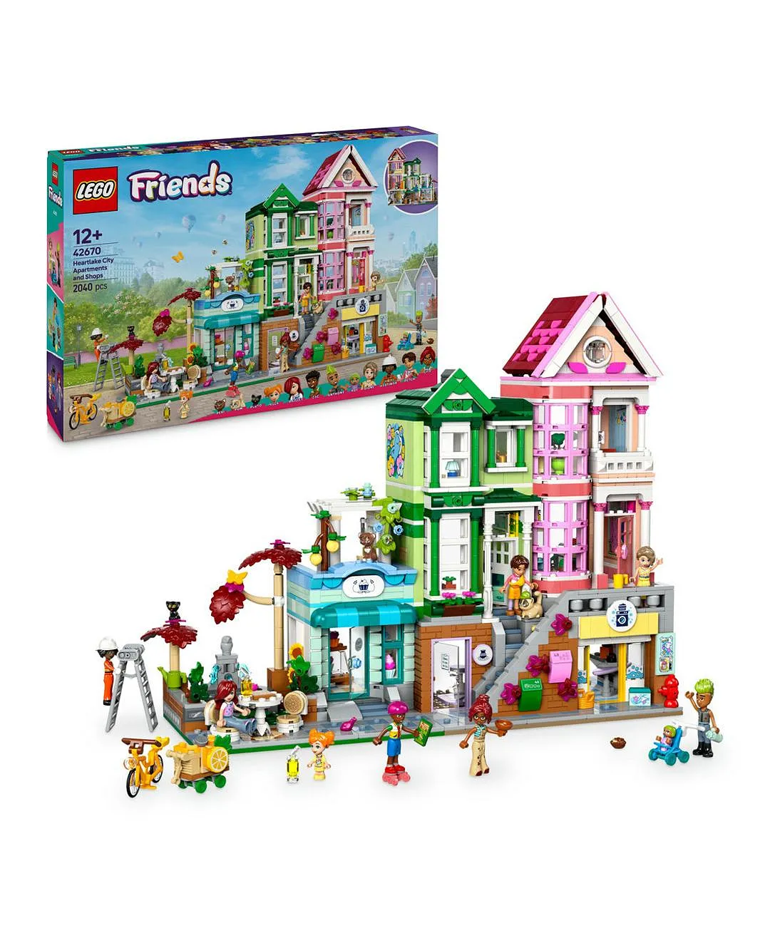 مجموعة نموذج شقق ومتاجر هارت ليك سيتي من ليغو® فريندز، هدية للأطفال والمراهقين 42670 - 2040 قطعة
