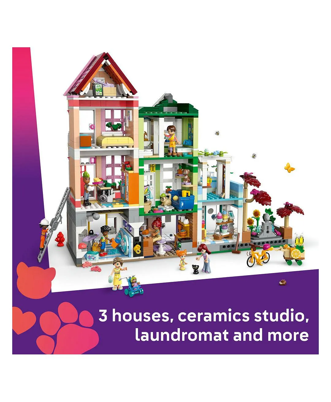 مجموعة نموذج شقق ومتاجر هارت ليك سيتي من ليغو® فريندز، هدية للأطفال والمراهقين 42670 - 2040 قطعة - الصورة 5