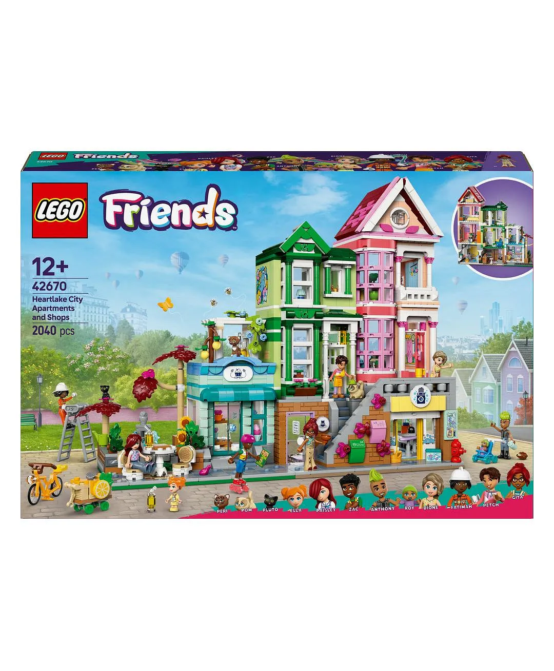 مجموعة نموذج شقق ومتاجر هارت ليك سيتي من ليغو® فريندز، هدية للأطفال والمراهقين 42670 - 2040 قطعة - الصورة 11
