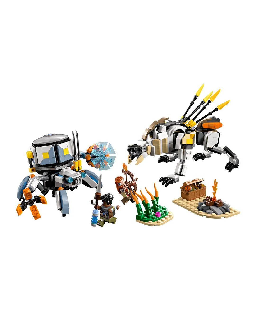 لعبة شخصيات الروبوت آلوي وفارل ضد شيل ووكر وساوتوث من LEGO® Horizon Adventures™ 77037 - 768 قطعة - الصورة 10