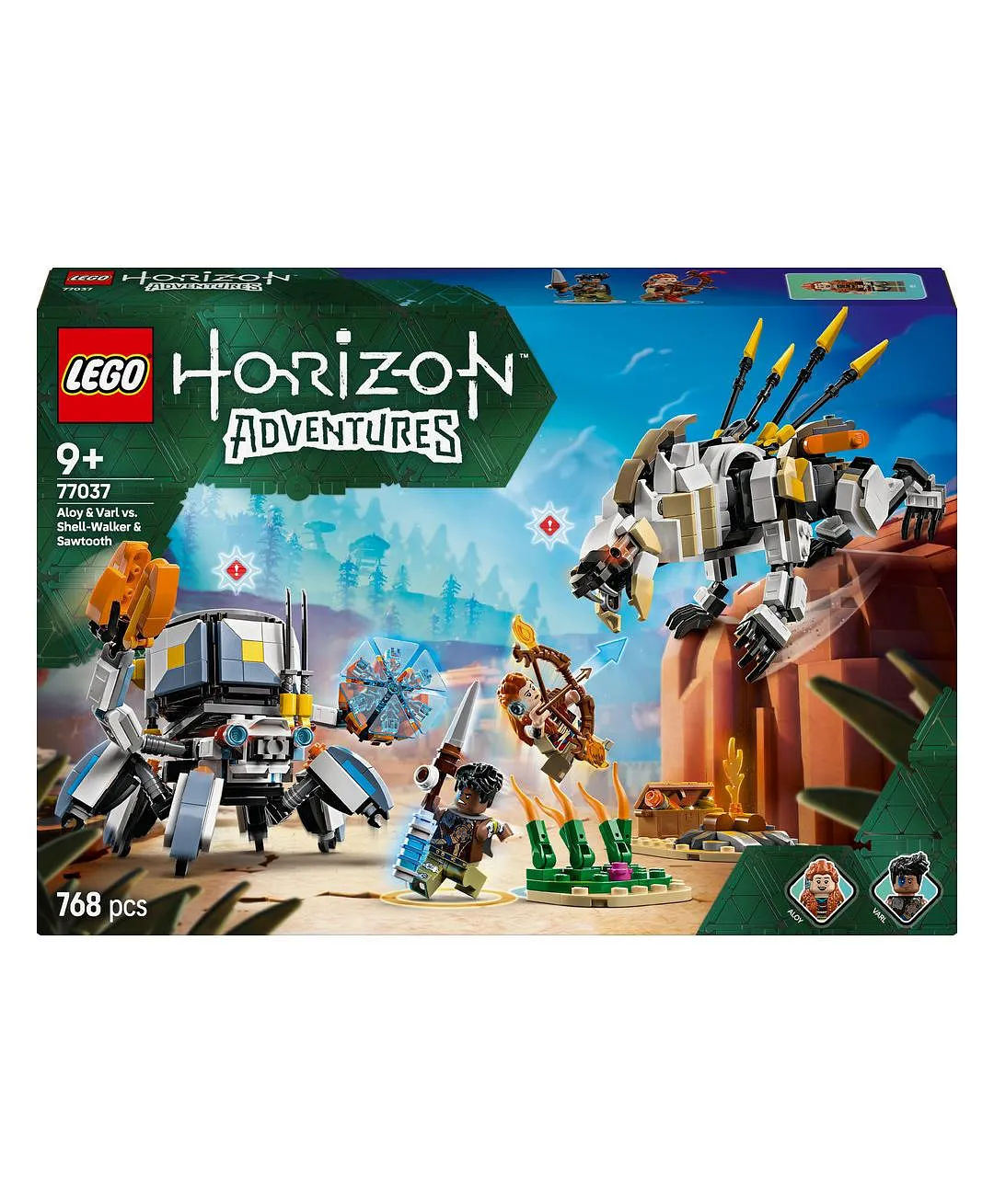 لعبة شخصيات الروبوت آلوي وفارل ضد شيل ووكر وساوتوث من LEGO® Horizon Adventures™ 77037 - 768 قطعة - الصورة 11