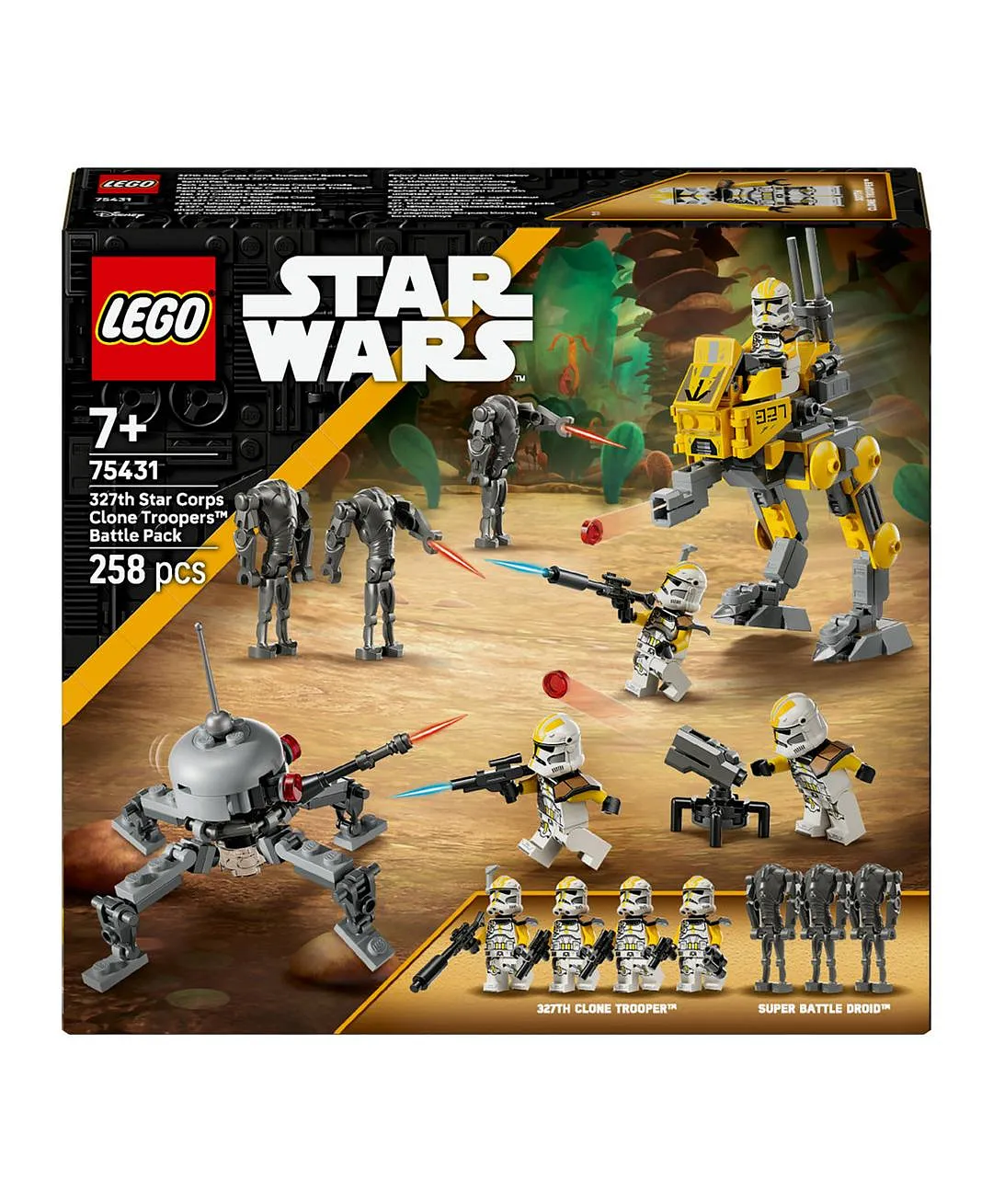 حزمة معركة الجنود المستنسخة™ بفيلق النجوم 327 من ليغو® Star Wars™، مجموعة هدية 75431 - 258 قطعة - الصورة 10