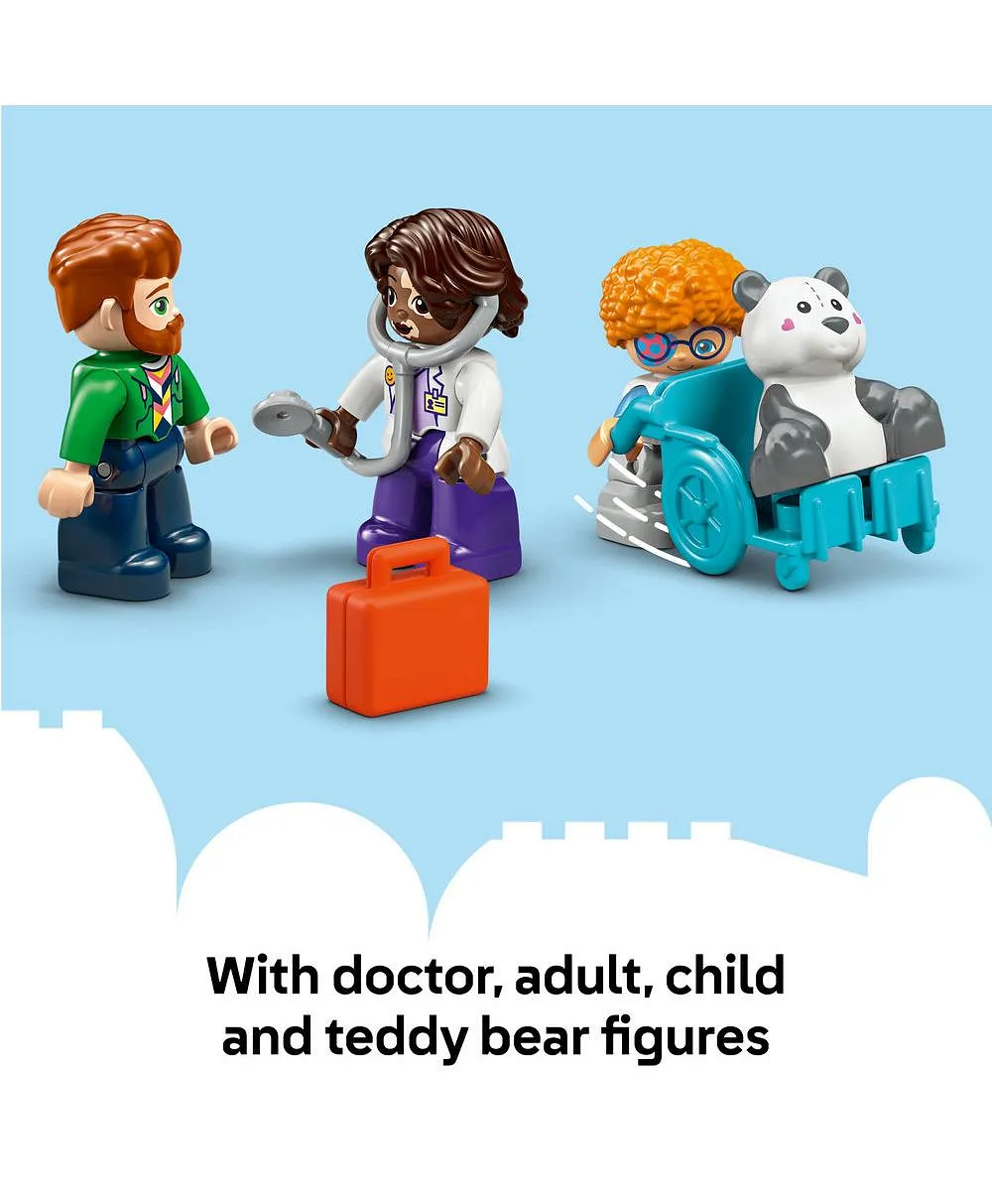 مجموعة لعب أول مرّة: زيارة الطبيب من LEGO® DUPLO® Town، لعبة بناء المهارات الحركية الدقيقة 10449 - 65 قطعة - الصورة 7