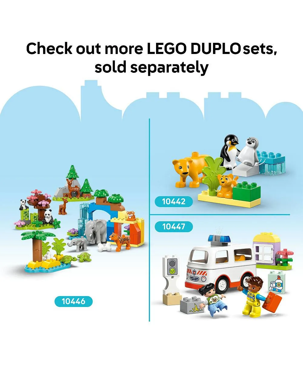 مجموعة لعب أول مرّة: زيارة الطبيب من LEGO® DUPLO® Town، لعبة بناء المهارات الحركية الدقيقة 10449 - 65 قطعة - الصورة 8