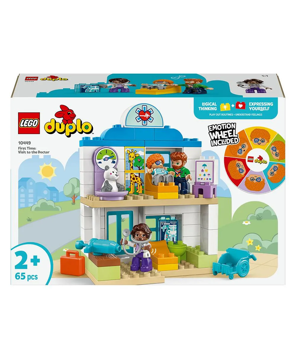 مجموعة لعب أول مرّة: زيارة الطبيب من LEGO® DUPLO® Town، لعبة بناء المهارات الحركية الدقيقة 10449 - 65 قطعة - الصورة 10